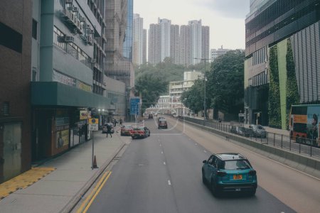 Téléchargez les photos : Wong Chuk Hang Road, Route panoramique dans le district sud de Hong Kongs 14 oct 2023 - en image libre de droit