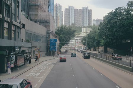 Foto de Wong Chuk Hang Road, Ruta Escénica en Hong Kongs Distrito Sur Oct 14 2023 - Imagen libre de derechos