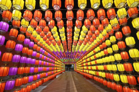 Photo for Oct 4 2023 - Hong Kong: the Lantern Festival at Tung Chung Promenade - Royalty Free Image