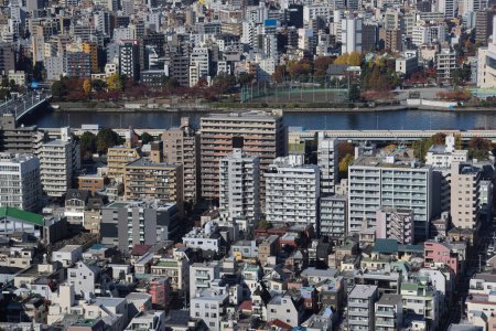 Téléchargez les photos : Vue de la ville de Tokyo depuis Tokyo Skytree, Oshiage 30 Nov 2023 - en image libre de droit