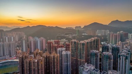 Photo for Dec 23 2021 Tseung Kwan O cityscape, Cityscape with Skyscrapers - Royalty Free Image
