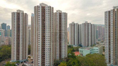 Foto de Dic 22 2023 el edificio residencial en Tsuen Wan, hk - Imagen libre de derechos