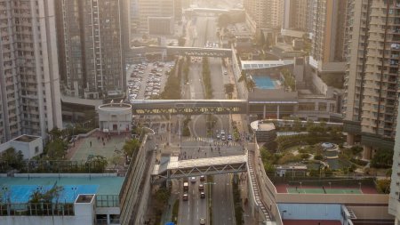 Foto de A Paisaje urbano panorámico de la ciudad de Hong Kong, tko Jan 1 2024 - Imagen libre de derechos