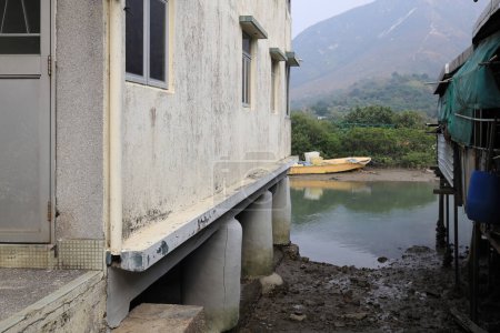 Foto de Dic 30 2023 un Stilt casas en Tai O pueblo de pescadores - Imagen libre de derechos