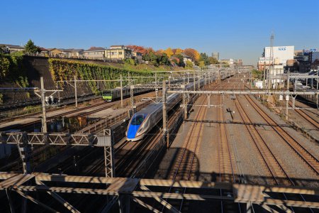 Téléchargez les photos : Nov 29 2023 numerous rail tracks from the Shimogoinden Bridge - en image libre de droit