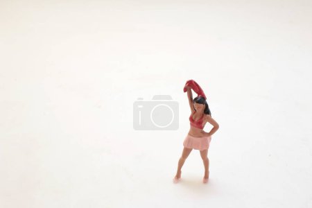 Photo for The happy figure girl on the board - Royalty Free Image