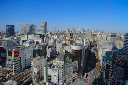 Téléchargez les photos : 29 nov. 2023 vue des bâtiments de Tokyo depuis Shibuya, Japon - en image libre de droit