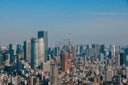 Foto de La vista de la ciudad de Tokio con la torre de Tokio, Nov 29 2023 - Imagen libre de derechos