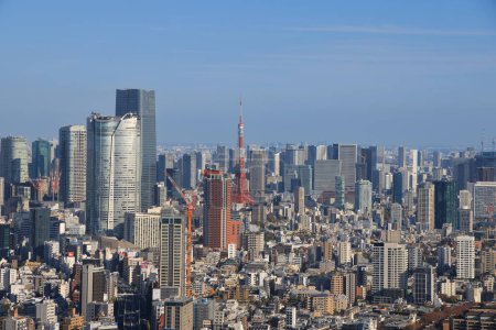 Téléchargez les photos : 29 nov. 2023 Tokyo vu du toit de Shibuya Scramble Square - en image libre de droit