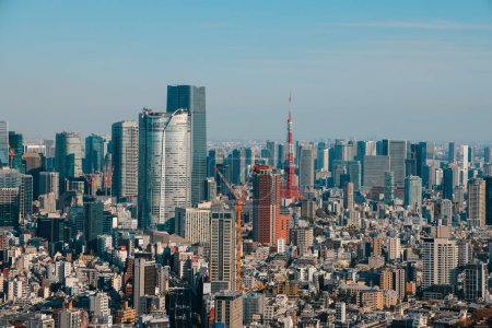 Téléchargez les photos : 29 nov. 2023 Tokyo vu du toit de Shibuya Scramble Square - en image libre de droit
