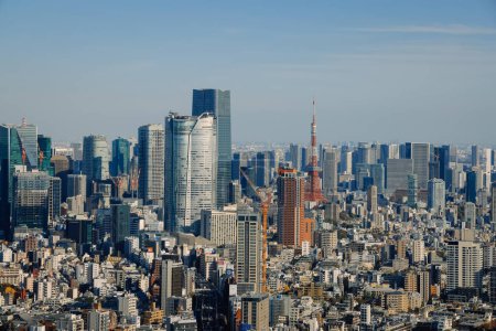 Photo for Nov 29 2023 Tokyo seen from the roof of Shibuya Scramble Square - Royalty Free Image