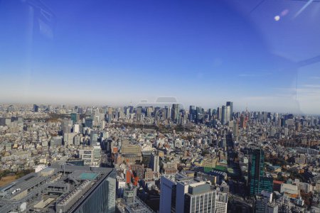 Foto de Nov 29 2023 Tokyo skyline desde el cielo de Shibuya - Imagen libre de derechos