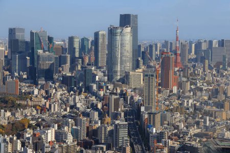 Foto de Nov 29 2023 Tokyo Tower con Tokyo Cityscape en Tokio Japón - Imagen libre de derechos