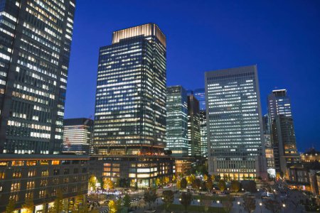 Photo for Nov 29 2023 a Tokyo Marunouchi of Business Buildings, japan - Royalty Free Image