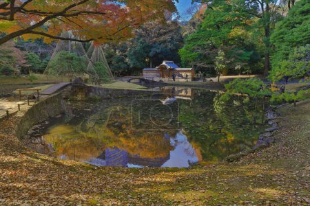 Foto de Nov 29 2023 el paisaje del koishikawa korakuen, Japón - Imagen libre de derechos