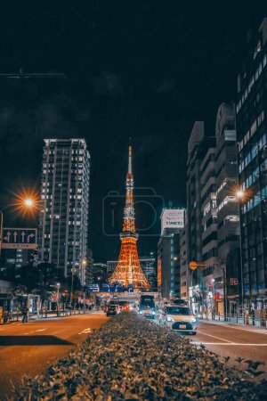 Photo for TOKYO cityscape at dusk with Tokyo tower Nov 29 2023 - Royalty Free Image