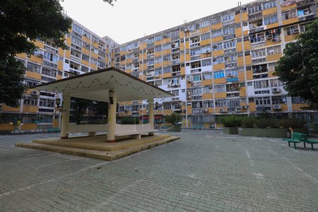 Téléchargez les photos : Plaza park at Tai Hang Sai Estate Jan 7 2024 - en image libre de droit