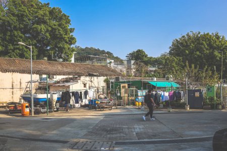 Photo for Jan 6 2024 an alley on the island of Peng Chau - Royalty Free Image