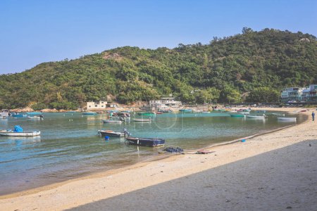 Téléchargez les photos : 6 janv. 2024 Beaux paysages de Peng Chau Island, Hong Kong - en image libre de droit