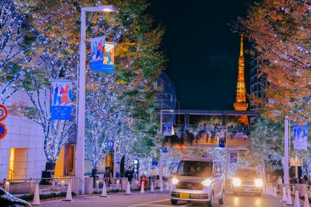 Téléchargez les photos : 28 nov. 2023 Roppongi Hills Keyakizaka Illumination de Noël à Tokyo - en image libre de droit