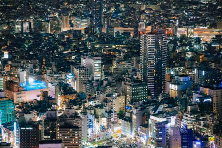 Photo for Tokyo at Night, Cityscape of Ikebukuro skyscrapers Nov 28 2023 - Royalty Free Image