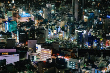 Photo for Tokyo at Night, Cityscape of Ikebukuro skyscrapers Nov 28 2023 - Royalty Free Image