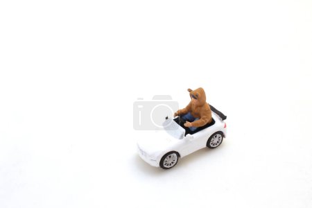 Téléchargez les photos : Chien miniature chiffons figurine croisière dans un jouet convertible - en image libre de droit