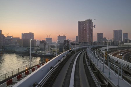 Photo for View Taken From Monorail Odaiba Sky Train in Japan Nov 27 2023 - Royalty Free Image