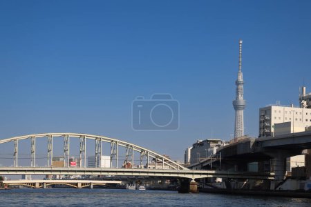 Photo for Ryogoku Bridge, the landscape of the sumida river Nov 27 2023 - Royalty Free Image