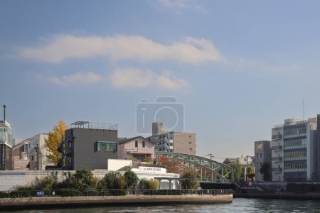 Photo for In front of Mannenbashi iron bridge, japan Nov 27 2023 - Royalty Free Image