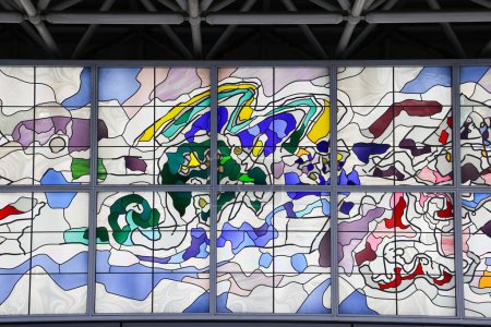 Photo for The wall graphic of Shinagawa Station Japan Nov 27 2023 - Royalty Free Image