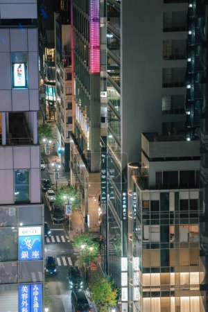 Téléchargez les photos : Rue et bâtiments à Ginza Tokyo, Japon, 26 Nov 2023 - en image libre de droit