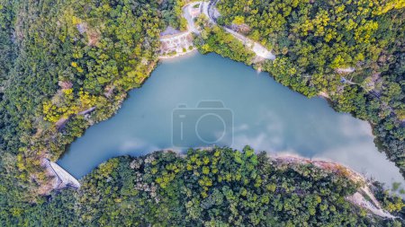 Foto de Ene 20 2024 Lau Shui Heung embalse orilla del estanque - Imagen libre de derechos