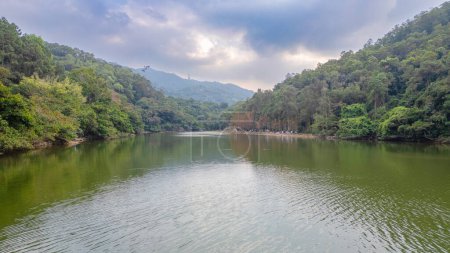 Photo for Jan 20 2024 Lau Shui Heung Reservoir pond shoreline - Royalty Free Image