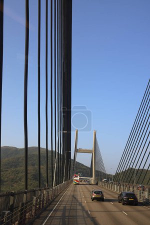 Téléchargez les photos : Le paysage du pont Kap Shui Mun hk Nov 25 2023 - en image libre de droit