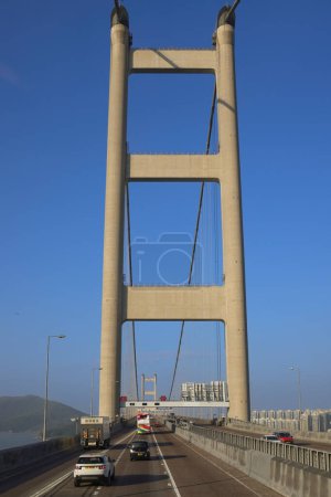 Photo for The landscape of Tsing Ma Bridge, hk Nov 25 2023 - Royalty Free Image