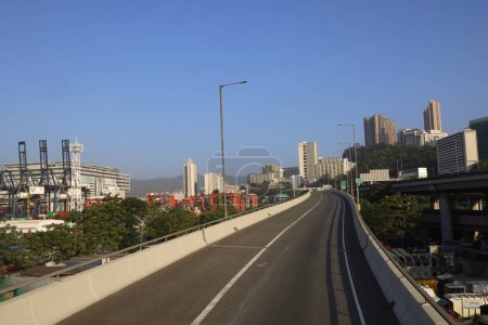 Photo for To airport Highway scape at hong kong Nov 25 2023 - Royalty Free Image