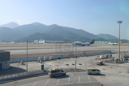 Foto de Chek Lap Kok, el aeropuerto principal de Hong Kong. Nov 25 2023 - Imagen libre de derechos