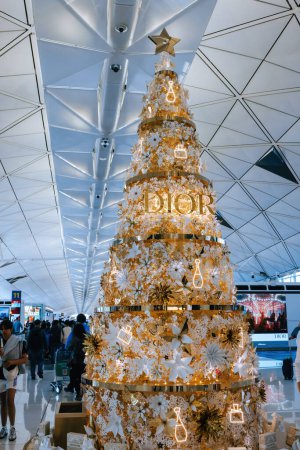 Photo for A christmas decorations in Hong Kong Airport. Nov 25 2023 - Royalty Free Image