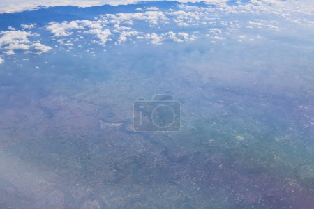 Foto de La vista de la isla de Taiwán desde un avión. Nov 25 2023 - Imagen libre de derechos