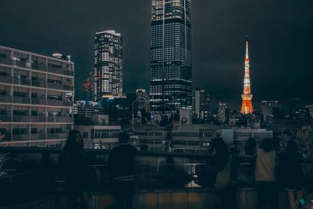 Photo for Angle view of Tokyo skyline at dusk, Japan Nov 25 2023 - Royalty Free Image