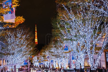 Photo for A Japan Tokyo Roppongi, Illuminated Christmas approaches Nov 25 2023 - Royalty Free Image