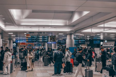 Foto de La sala de la estación en el aeropuerto internacional. Narita Aeropuerto Nov 25 2023 - Imagen libre de derechos