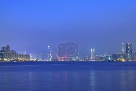 Photo for Hk panorama in the morning over Victoria Harbour March 28 2015 - Royalty Free Image