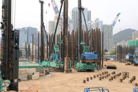 Foto de Una estructura construida en el hong kong 22 de marzo 2015 - Imagen libre de derechos