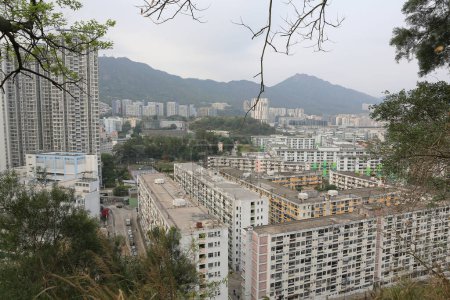 Foto de Tai Hang Sai Estate en Hong Kong 22 de marzo 2015 - Imagen libre de derechos