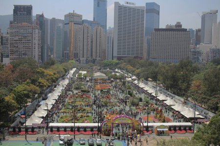 Téléchargez les photos : Spectacle de fleurs hong kong au Victoria Park 28 mars 2015 - en image libre de droit