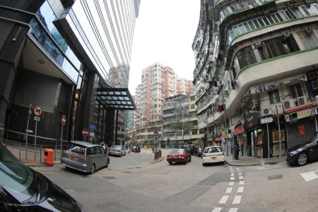 Foto de Vista de tai kock tsui, mong jalá, hong kong en marzo 7, 2015 - Imagen libre de derechos