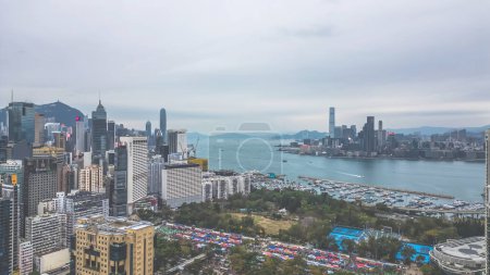 Photo for Cityscape Victoria Park Causeway Bay Hong Kong Feb 9 2024 - Royalty Free Image
