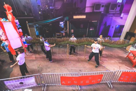 Photo for Tai Hang Fire Dragon Dance, Hong Kong. Feb 9 2024 - Royalty Free Image